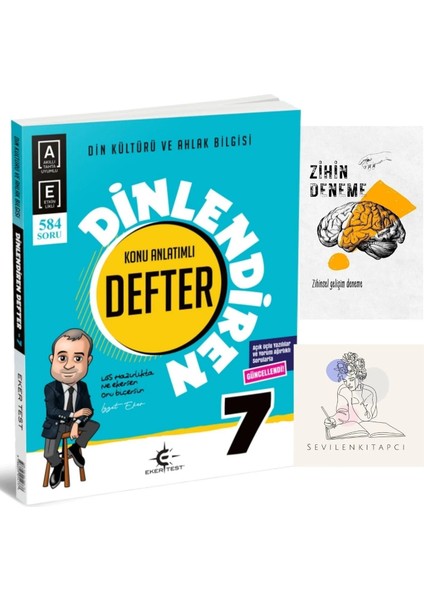 Ekertest 7.sınıf Dinlendiren Konu Anlatımlı DEFTER+ZİHİNDENEME-KD1014