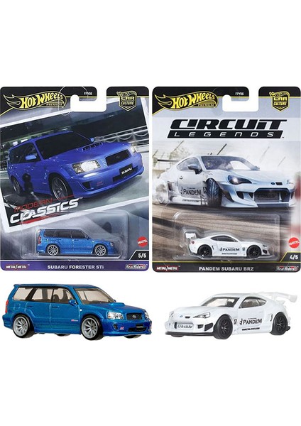 Premium Set - Hot Wheels Pandem Subaru Brz & Hot Wheels Subaru Forester Sti (1/64)