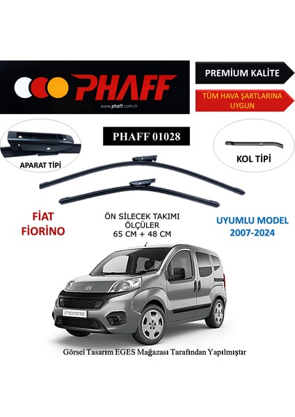 Fiat Fiorino (2007-2024) Ön Silecek Süpürgesi 650MM + 480MM