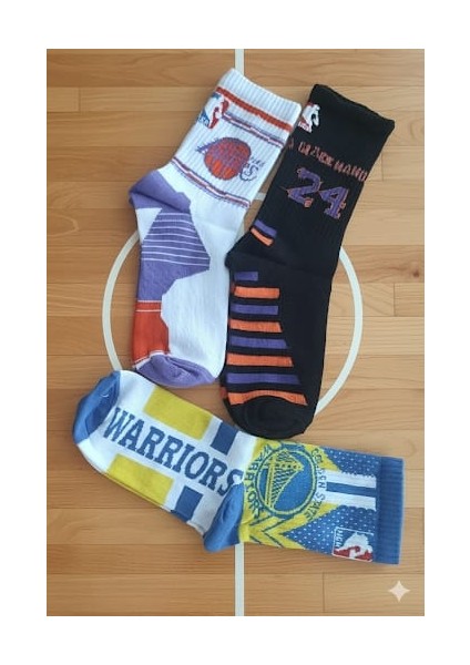 3’lü Nba Takım Desenli Tenis Çorap Set fırsatları