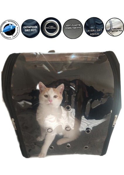 Siyah Evcil Hayvan Taşıma Çantası, Konforlu ve Şık Seyahat Için Ideal