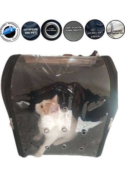 Siyah Evcil Hayvan Taşıma Çantası, Konforlu ve Şık Seyahat Için Ideal