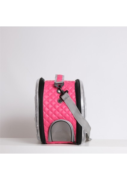 Renkli Kapitone Çift Cam Elips Taşıma Çantası, Pembe, Hafif ve Pratik Kullanım fiyatları