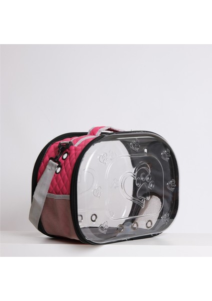 Renkli Kapitone Çift Cam Elips Taşıma Çantası, Pembe, Hafif ve Pratik Kullanım fırsatları