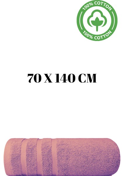 Banyo Duş Havlusu %100 Pamuk Çizgi Desenli 70 x 140 cm 305 gr Bir Adet