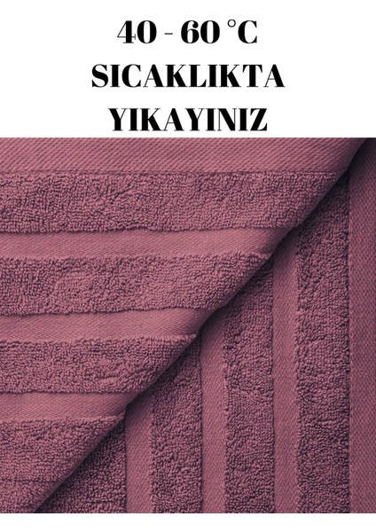 Banyo Duş Havlusu %100 Pamuk Çizgi Desenli 70 x 140 cm 305 gr Bir Adet modelleri