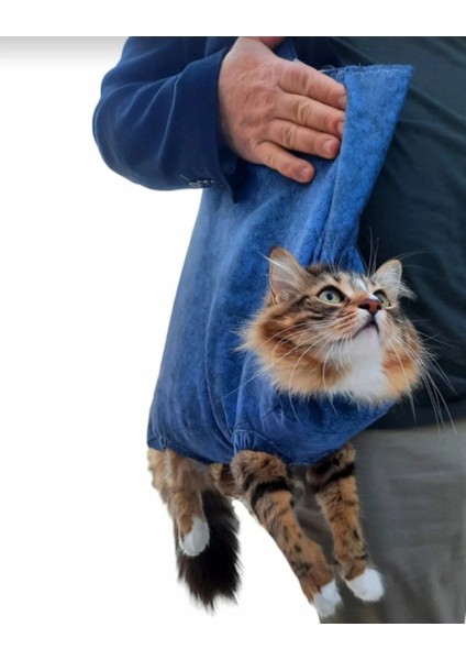 Mavi Yürütme Çantası, Evcil Hayvan Taşıma, Hafif ve Pratik Tasarım