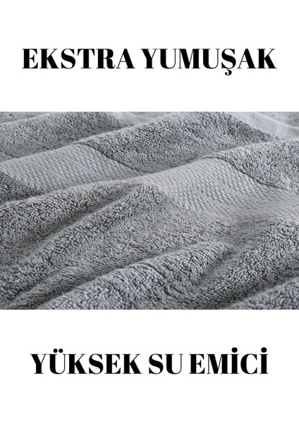 Gri Banyo Havlusu Duş Vücut Havlusu Yumuşak Su Emici %100 Pamuk Çizgi Desenli 70 x 140 cm fiyatları