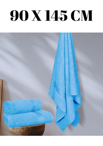 Mavi 90X145 cm Banyo Havlusu % Pamuk Yumuşak ve Hızlı Kuruyan Büyük Boy Banyo Plaj Havlusu modelleri