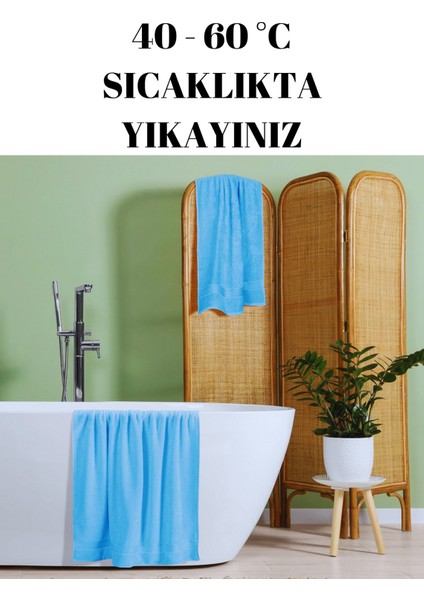 Mavi 90X145 cm Banyo Havlusu % Pamuk Yumuşak ve Hızlı Kuruyan Büyük Boy Banyo Plaj Havlusu fırsatları