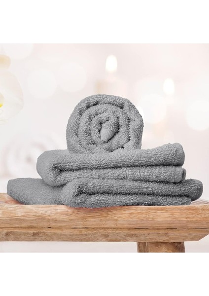 Gri Iki Adet El Yüz Havlusu 30 x 50 cm Mutfak Banyo Spor Misafir Havlusu Seti %100 Pamuk Yumuşak fiyatları