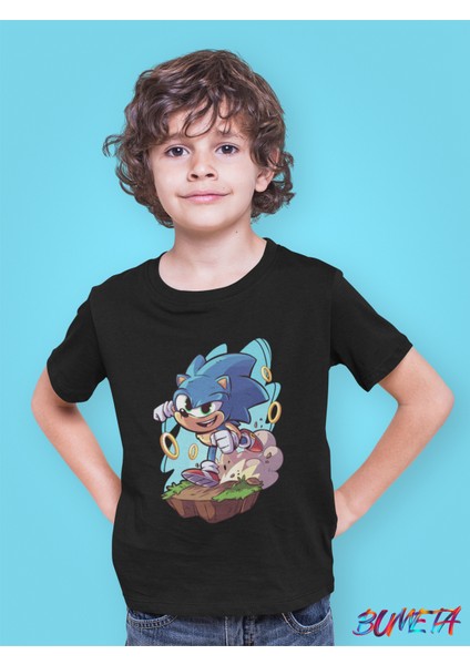 Sonic Chibi Game Çocuk Tişört T-Shirt