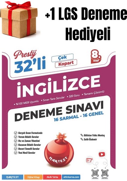 Nartest 8.sınıf (Lgs) Ingilizce 32'li Fasikül Deneme +1 Lgs Deneme Hediyeli