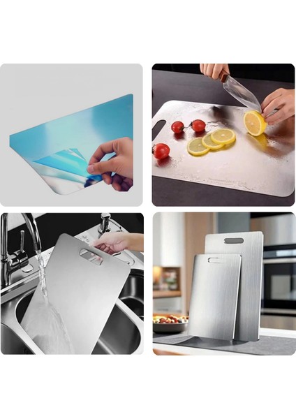 Büro Ev Ofis Mutfağı Için 2parça Paslanmaz Çelik Kesim Panosu Seti fiyatları