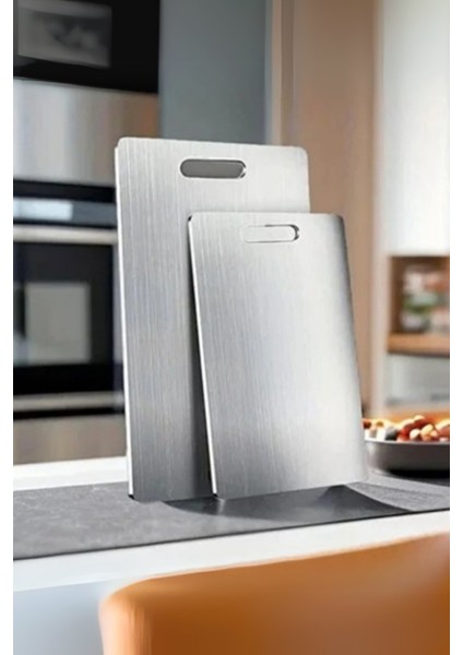 Büro Ev Ofis Mutfağı Için 2parça Paslanmaz Çelik Kesim Panosu Seti modelleri