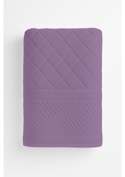 %100 Pamuk 100X150 cm Piramit Desenli Banyo Havlusu – Yumuşak & Su Emici