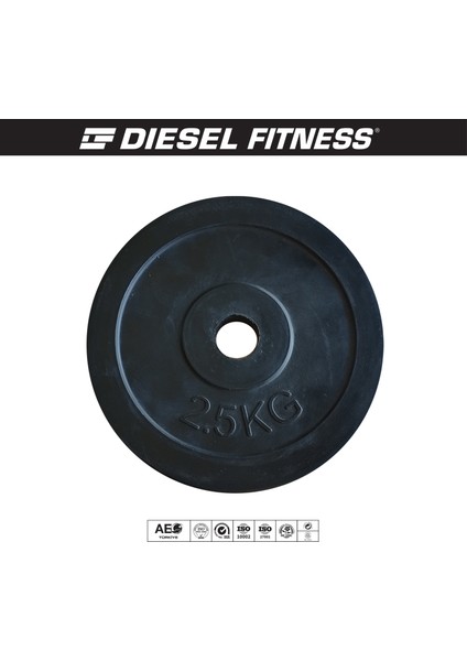 Kauçuk Kaplı 2,5 kg Ağırlık Plakası