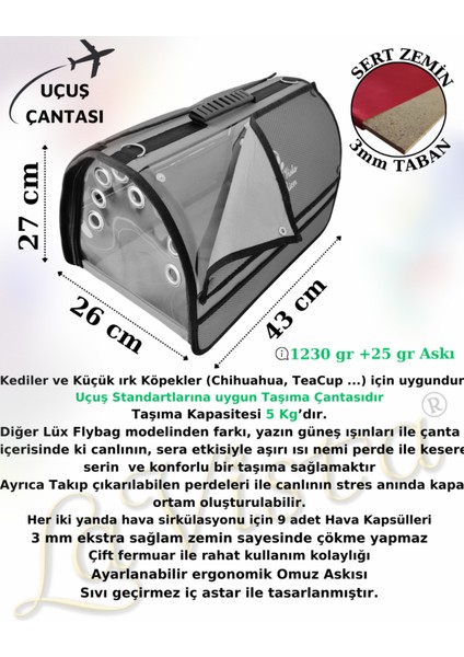 Siyah Kedi ve Köpek Taşıma Çantası, Perdeli, Hafif ve Pratik fiyatları