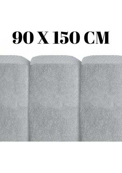 %100 Pamuk Açık Gri Banyo Havlusu 90 x 150 Cm, Yumuşak ve Hızlı Kuruyan Havlu fiyatları