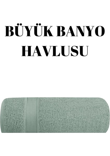 Yeşil 90X145 cm Banyo Havlusu % Pamuk Yumuşak ve Hızlı Kuruyan Büyük Boy Banyo Plaj Havlusu