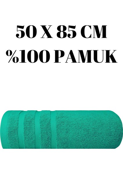 Yeşil El Yüz Havlusu Seti %100 Pamuk 50 x 85 cm