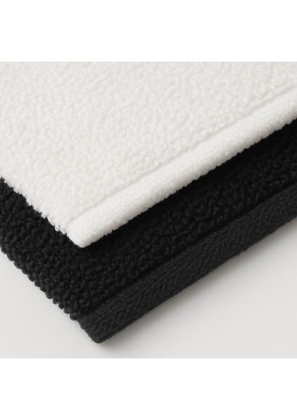 6'lı Siyah Beyaz El Yüz Havlusu Seti - %100 Pamuk Yumuşak ve Su Emici 30X50 cm modelleri