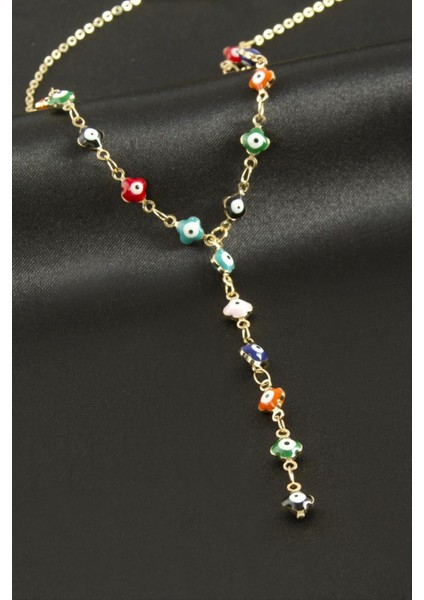 Zengezur Çiçek Mineli Y Kolye-Sarı fiyatları