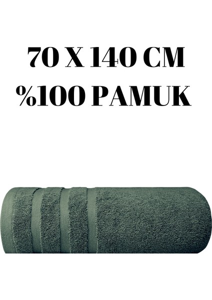 Banyo Duş Havlusu %100 Pamuk Çizgi Desenli 70 x 140 cm 305 gr Bir Adet