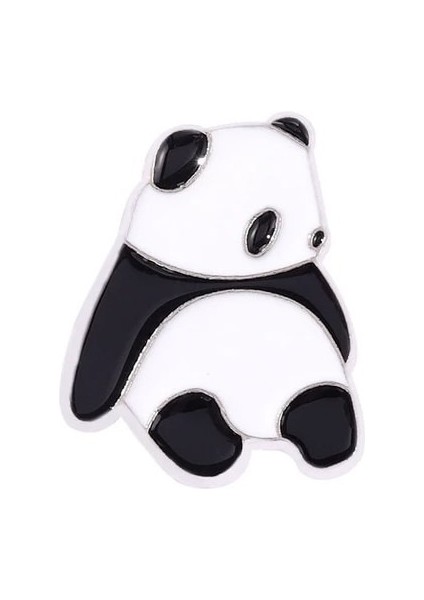 Panda Rozet Mineli Metal Sevimli Hayvan Hediye Pin Kadın Broş Çanta Süsü