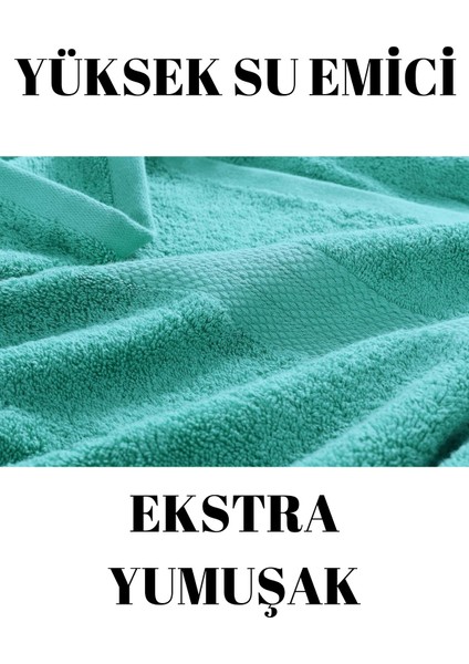 Turkuaz Banyo Havlusu Duş Vücut Havlusu Yumuşak Su Emici %100 Pamuk Çizgi Desenli 70 x 140 cm fiyatları