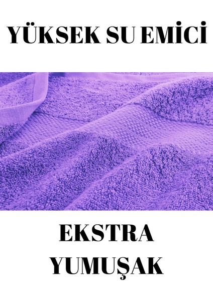 Mor Banyo Havlusu Duş Vücut Havlusu Yumuşak Su Emici %100 Pamuk Çizgi Desenli 70 x 140 cm fiyatları