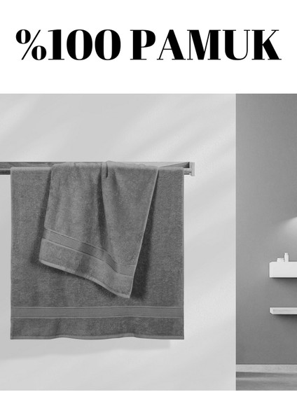 Gri 90X145 cm Banyo Havlusu % Pamuk Yumuşak ve Hızlı Kuruyan Büyük Boy Banyo Plaj Havlusu fiyatları