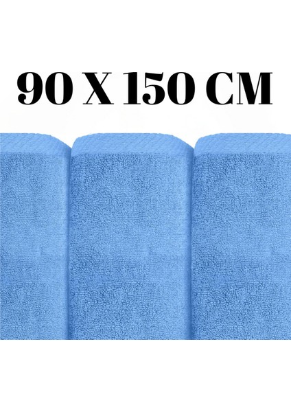 Büyük Banyo Havlusu 90X150 %100 Pamuk Açık Mavi Banyo Duş Havlusu fiyatları