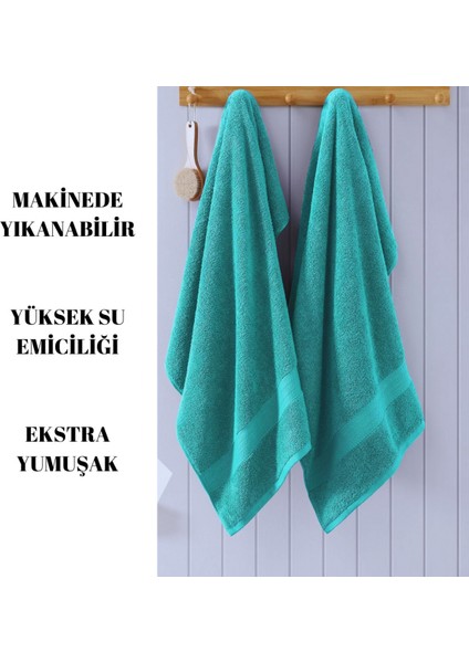 Turkuaz 70X140 Çizgili %100 Pamuk Yumuşak Banyo Havlusu modelleri