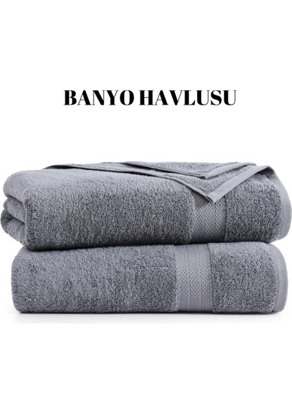 Gri 70X140 Çizgili %100 Pamuk Yumuşak Banyo Havlusu fiyatları