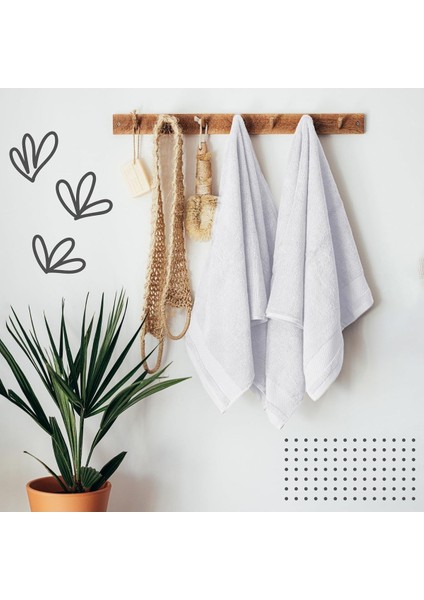 Bir Adet Beyaz Banyo Duş Havlusu 70X140 %100 Pamuk Çizgili modelleri