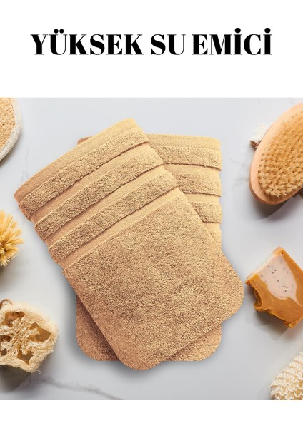 Kahverengi Banyo Duş Havlusu %100 Pamuk Çizgi Desenli 70 x 140 cm 305 gr Bir Adet fiyatları