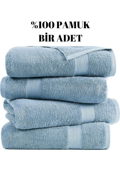 Mavi 70X140 Çizgili %100 Pamuk Yumuşak Banyo Havlusu fiyatları