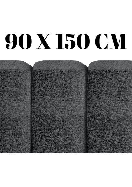 %100 Pamuk Antrasit Banyo Havlusu 90 x 150 Cm, Yumuşak ve Hızlı Kuruyan Havlu Büyük Boy Havlu fiyatları