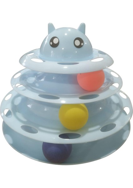 3 Katlı Mavi Kedi ve Köpek Oyuncak Seti, 3'lü Toplu Eğlence Çocuklar Için