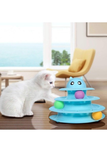 3 Katlı Mavi Kedi ve Köpek Oyuncak Seti, 3'lü Toplu Eğlence Çocuklar Için fiyatları