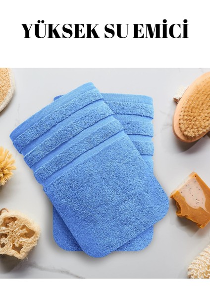 Mavi Banyo Duş Havlusu %100 Pamuk Çizgi Desenli 70 x 140 cm 305 gr Bir Adet fiyatları