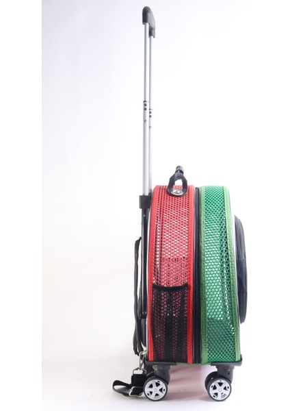 Fileli Sırt ve Tekerlekli Küçük Taşıma Çantası, Kırmızı ve Yeşil Renk Seçeneği fiyatları