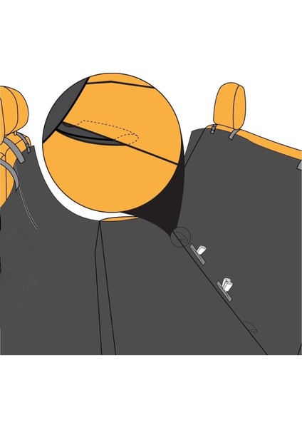 Siyah, Su Geçirmez, Koruyucu Araç Içi Hayvan Koltuk ve Bagaj Örtüsü