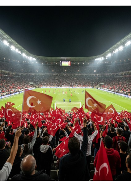 10 Adet Sopalı Türk Bayrağı 20X30 cm – Raşel Kumaş, Çift Dikiş, Dayanıklı Küçük Ebat