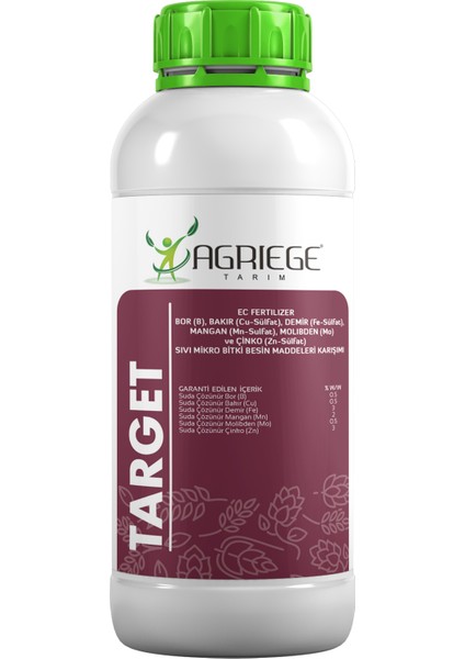 Target 1 Litre ( Bor, Bakır, Demir, Mangan, Molibden, Çinko Içerikli Sıvı Gübre )