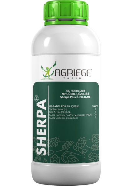 Sherpa Plus 1 Litre (3 . 20 . 0 + %5 Çinko - Azot, Fosfor ve Çinko Içerikli Sıvı Gübre )
