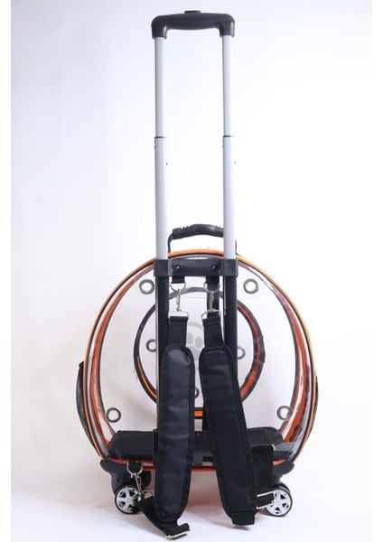 Turuncu Şeffaf Taşıma Çantası, Çekçekli, Küçük Boy, Evcil Hayvanlar Için Uygun modelleri