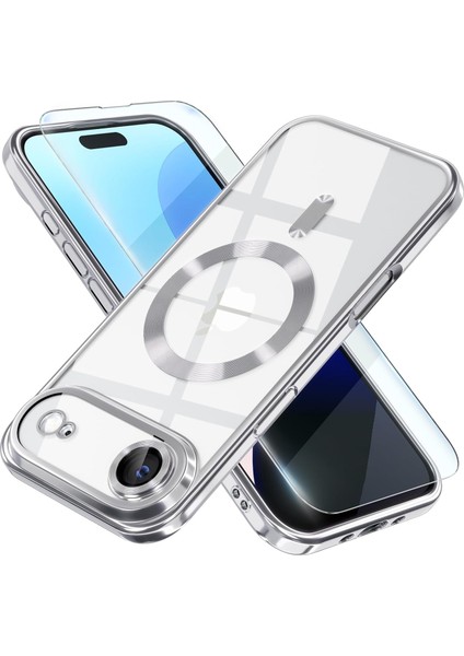 Iphone 17 Air Uyumlu Magsafe Destekli Kamera Korumalı Şeffaf Yumuşak Telefon Kılıfı