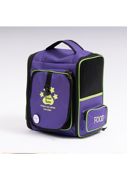 Katlanabilir, Fileli, Hafif ve Yıkanabilir Mor Taşıma Çantası, Pratik Kullanım Sağlar.